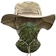 Sonnenhut für Herren mit breiter Krempe und Halsgamasche im Camo-Design