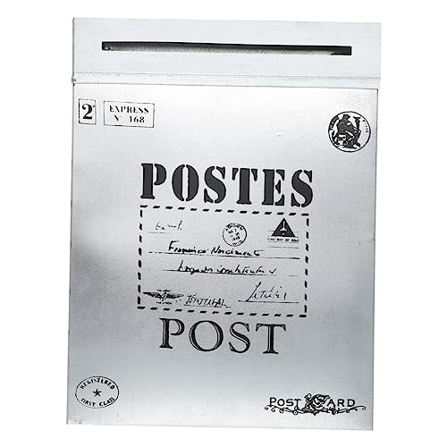 NUOBESTY Buzón De Estilo Retro para Pared Buzón Exterior Cerradura para Puerta De Entrada para Uso Casa o Seguridad