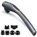 Handheld Back Massager - MOICO Cordless Deep Tissue Percussion Massager with 6 Interchangeable Nodes, 10 Speeds & 12 Modes, Great for Neck, Shoulder, Arms, Leg, Foot, Calf, Joint Pain Relief