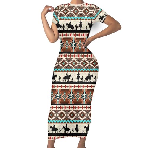 Srengjodk Aztec Dress for Women, Western, Aztec Outfits, Southwestern, Large