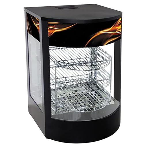 Food Warmers Cabinet Countertop Heated Glass Display Commercial Hot Food Pizza Pie Showcase Unit Temperature Control