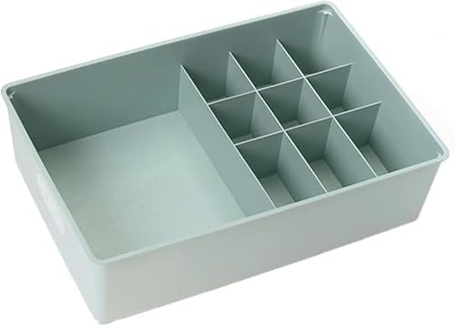 AZIEBAY収納ボックス 引き出し式仕切り付き プラスチック製半透明/茶色/グレー 積み重ね可能大容量 防虫防塵防湿通気 クローゼット・オフィス用 ブラ・下着・靴下・ネクタイ・文房具整理