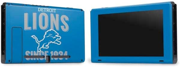 Skinit Decal Gaming Skin Compatible with Nintendo Switch Bundle - Officially Licensed NFL Detroit Lions Helmet Design