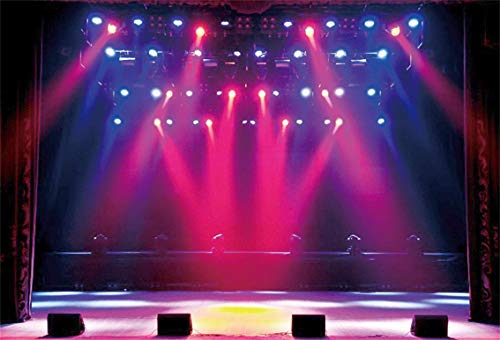 Leyiyi 5x3ft Stage Spotlight Backdrop Concert Live Plateform Banner Gloomy