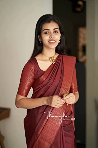 Image of Avantika Fashion Women's Trendy Kanjivaram Soft Lichi Silk Saree With Blouse Piece