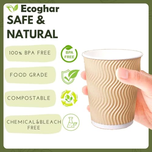 5-oz-Disposable-Paper-Cups-Pack-of-100-Eco-Friendly-Biodegradable-Drinkware-Ideal-for-HotCold-Beverage-Drinking-Cup-for-Water-Juice-in-Parties-BBQ-Travel-Events-150-ml-5-OZ-Brown