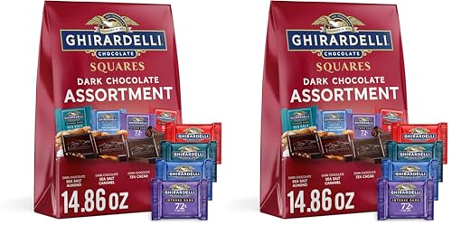Image of GHIRARDELLI Dark Chocolate Squares Assortment, 14.86 Oz Bag (Pack of 2)