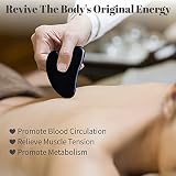 Narzędzie do Masażu Gua Sha, Przyrząd do Masażu Twarzy Gua Sha, Deska do Guasha do Terapii Akupunktury SPA, Leczenie Punktów Spustowych (Czarne)