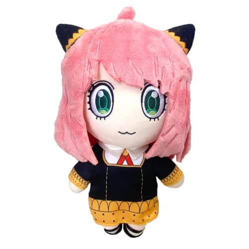 Qivirlis Spy x Family Plush Anya Stuffed Plushie 9.8 in Anime Plush Kawaii Soft Pillow, Figure Toy Gifts for Kids