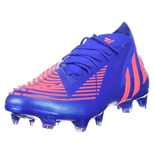 adidas Predator Edge.1 Firm Ground Cleats Soccer Shoes, 12, HI-RES Blue/Turbo/HI-RES Blue