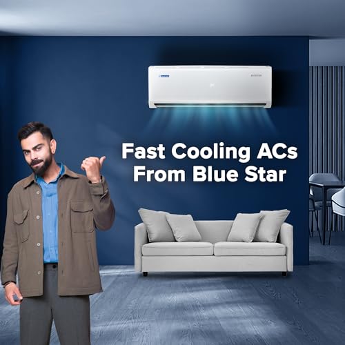 Image of Blue Star 1.5 Ton 5 Star,Inverter Split AC (Copper, Convertible 5 in 1 Cooling, DigiQ Hepta Sensor, Dust Filter, Self Diagnosis, IE518PNU, White)
