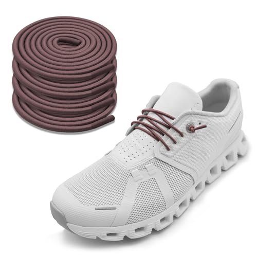 Image of 2 Pairs Elastic Shoe Laces for On Cloud 5, 6 Sneakers | 1 /10 inch(2.5mm) Thin Stretch Round Shoelaces Shoe Strings Replacement, Bungee Speed Tieless No Tie Laces for Adults and Kids