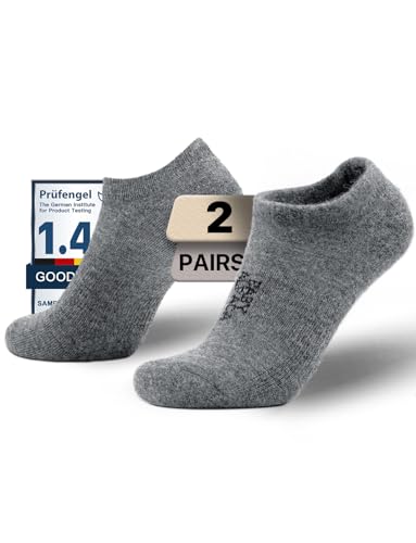 Image of Juclise Alpaca Wool Lightweight No Show Hiking Socks Breathable Moisture Wicking Cushioned Anti Blister Merino Outdoors