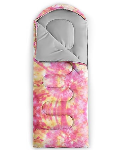 Image of QOOMO Axolotl Cute Camping Sleeping Bags,3 Season Warm & Cool Weather,Lightweight,Waterproof Sleeping Bags for Adults & Kids,Traveling,and Outdoors