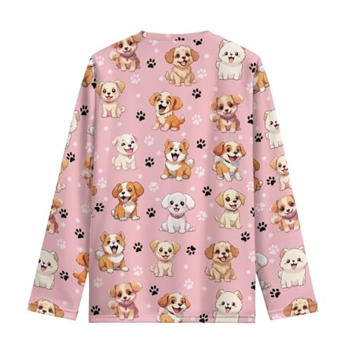 Image of Renewold Boys Girls Tees Kids T-Shirt Long Sleeve Crewneck T Shirts Casual Athletic Tops Clothing for Home School Travel