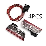 tipo de material: PC + LED JIALONGKEJI 4 PIEZAS Es adecuado para VW. Golf 5 6 7 Sharan 7n Touran CC. Passat Magotan. B6 B7 B8 El proyector de la herramienta de luz de Tiguan Linllline lleva las luces de la puerta de cortesía de