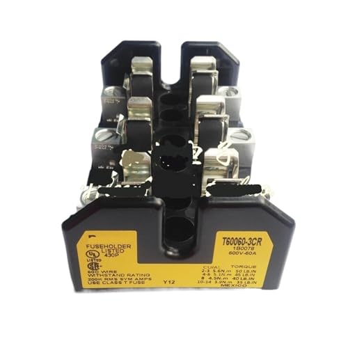 Porte-fusible T60060-3CR bloc tripolaire de distribution électrique 600V