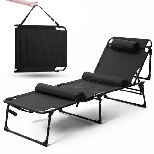 PLEOFLO Outdoor Lounge Chair I Extra Large Foldable Chaise Reclining