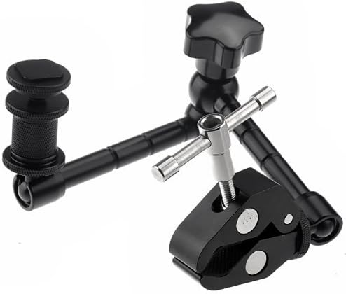 ATian 11-Inch Articulating Magic Arm Super Clamp Large Crab Pliers Clip for LED Light, LCD Monitor or Flash Light On DSLR Cameras