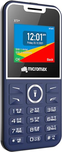 Image of Micromax All-New X1i Smart Dual Sim Keypad Phone | Big 2.4 inch Display |Type C USB Port | Bright Torch| Wireless FM | Auto Call Recording | Blue |