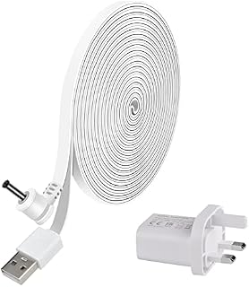 VIEWZONE Power Charger Adapter Compatible with Stick Up Cam Battery and Spotlight Cam Battery, 9m Power Charge Cable to Power Security Camera Continuously, 1-Pack