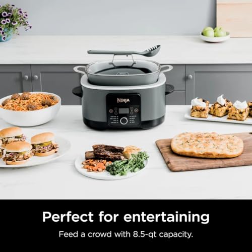Ninja-Foodi-PossibleCooker-PRO-85-Quart-Multi-Cooker-with-8-in-1-Slow-Cooker-Dutch-Oven-Steamer-More-Glass-Lid-integrated-Spoon-Nonstick-Oven-Safe-Pot-to-500F-Sea-Salt-Grey Ninja Foodi PossibleCooker PRO 85 Quart Multi Cooker with 8 in 1 Slow Cooker Dutch Oven Steamer More Glass Lid integrated Spoon Nonstick Oven Safe Pot to 500F Sea Salt Grey