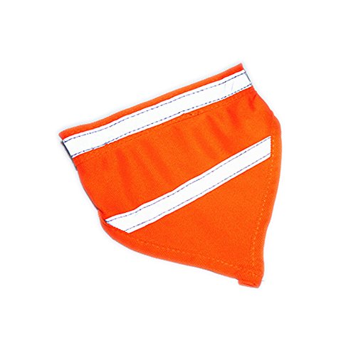 Encell Set Of 2 Dog Collar Reflective Scarf Safety Pet Bandana Triangle Bibs For Dog Cat,Orange,L #TOP4