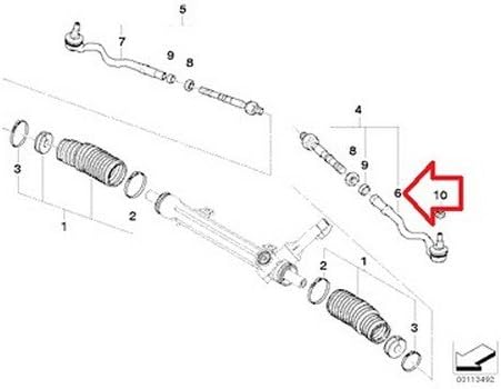 BMW OEM STEERING LINKAGE TIE RODS Ball Joint End Left E46 E85 E86 320i 323Ci 323i 325Ci 325i 328Ci 328i 330Ci 330i Z4 2.5i Z4 3.0i Z4 3.0si Z4 M3.2 Z4 3.0si Z4 M3.2