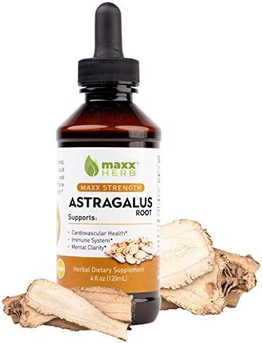 Maxx Herb Astragalus Root Extract - Max Strength Liquid Tincture Absorbs Better Than Capsules or Powder, for Immune Support and Mental Clarity - 4 Oz Bottle (60 Servings)