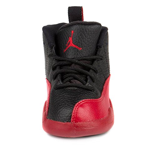 NIKE Baby Boys Jordan 12 Retro BT Flu Game Black/Varsity Red Leather3