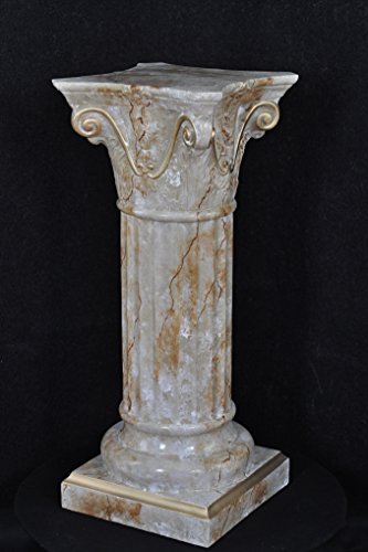 Cinar Colonne décorative style méandre - 83 cm - Colonne décorative grecque antique rétro - Colonne rococo baroque - Peint à la main