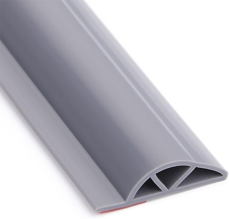 Rubik Triangular P-Shaped Sliding Window Door Sealing Strip, 28mm Width x 2m Length, Silicone Rubber, Strong Adhesive Draft Stopper for Weatherproofing, Door Bottom Gap Seal - Grey