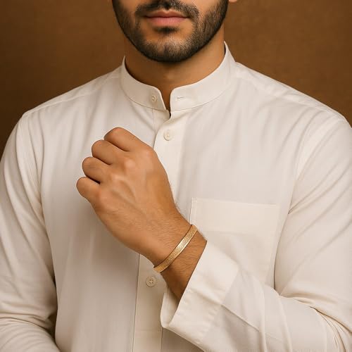 Image of University Trendz Stainless Steel Ayatul Kursi Bracelet | Arabic Islam Engraved | Adjustable Quran Bracelet For Men & Women- Ramazan Eid Gifts
