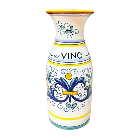Arte D'Italia Imports Hand Painted Italian Ceramic Ricco Wine Carafe - Handmade in Deruta Cover