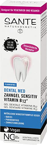 Sante Naturkosmetik Dental med Zahngel Vitamin B12 ohne natriumfluorid, 75 ml