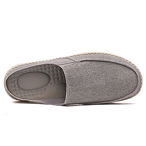 Mens Backless Slippers Canvas Mule Sneakers Breathable Slip on Driving Shoes4
