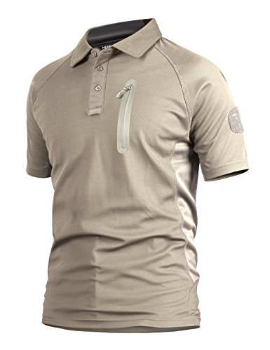 YFNT Homme Camouflage Revers T-Shirt Manches Courte de Plein Air Décontractée Séchage Rapide Respirant Tactique Militaire Camo Polo Chemise Cover