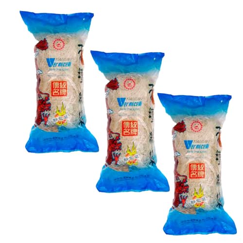 Vermicelli Fideos Cristal 100 g Fideos de Arroz para Cocina Asiática Wok Sopas Ensaladas y Rollitos