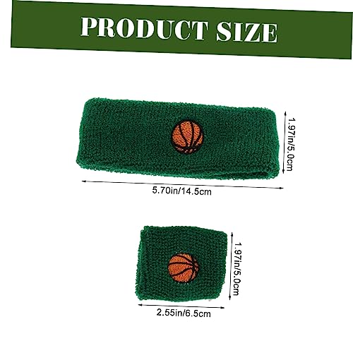 SUPVOX 6 Sets Sports Sweatbands Elastic Wristbands and Headbands for Basketball Running Yoga Volleyball Breathable Soft Lint Material Comfortable Fit for Boys2