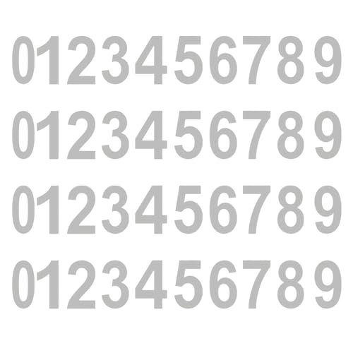 Reflective Mailbox Numbers for Outside 3 Inch Self-Adhesive Number Stickers Mailbox Stickers, High Visibility House Numbers for Mailbox Post, Door, Signs (4 Sets)