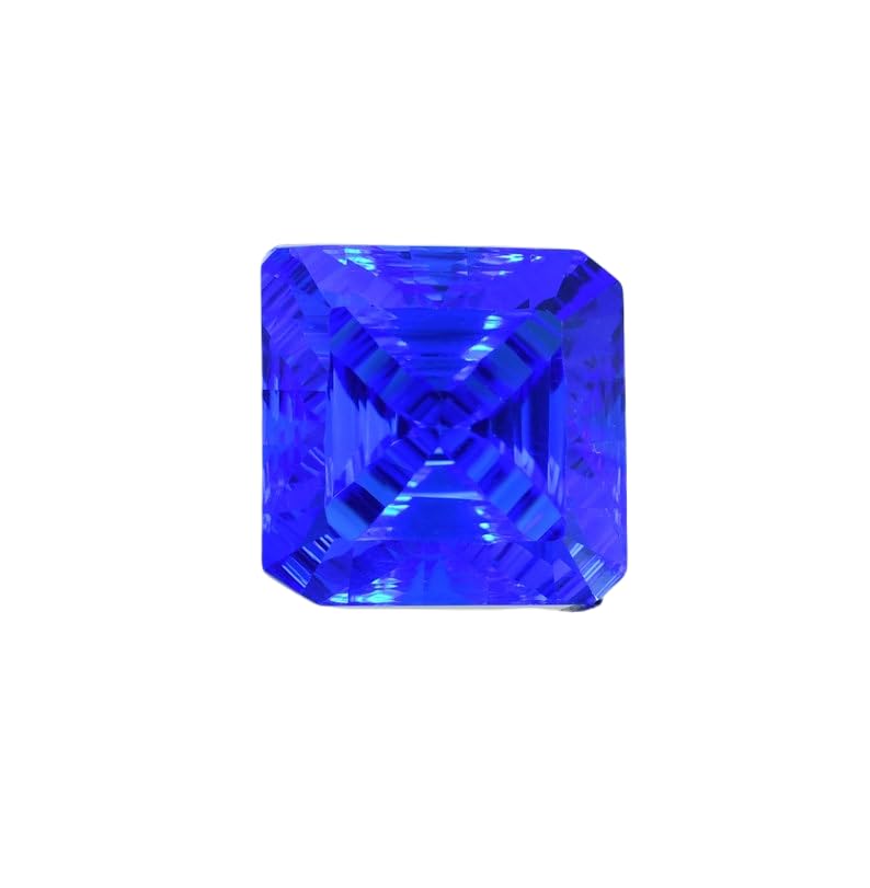 Tanzanite naturelle 16mm carrée ajustée pour réparer ou créer un bijou