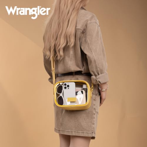 Image of Wrangler Clear Bag for Stadium Events Crossbody Purse for Concerts, Sports | Stadium Approved Clear Bag for Sports,Concerts|See Through Bag|0.4mm Thickened PVC|Waterproof|Lightweight