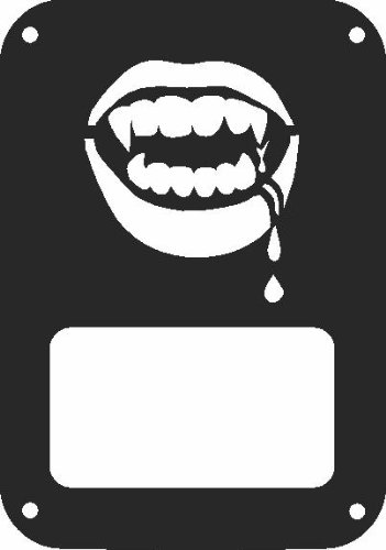 Vampire Fangs Tail lamp Light Covers Compatible with Jeep JK Wrangler - Black - Set of 2