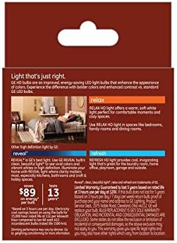GE Relax 2-Pack 60 W Equivalent Dimmable Soft White A15 LED Light Fixture Light Bulbs Candelabra