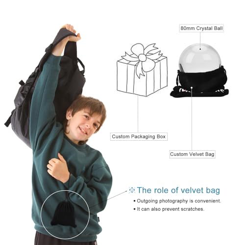 MerryNine K9 Crystal Ball with Stand for Photography