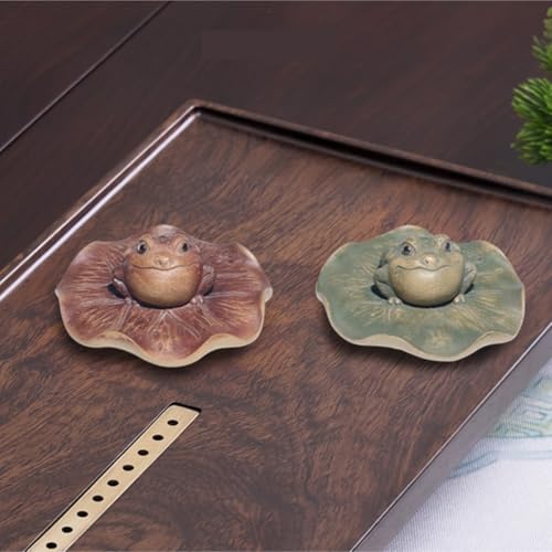 Théière grenouille en sable violet et support couvercle Kung Fu - 4