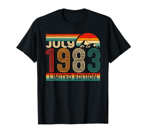 July 1983 Limited Edition Classic 1983 Year Vintage Birthday Camiseta