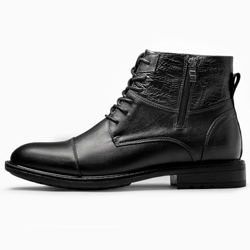 Image of Holy dove Men's Lightweight Dress Boots Zip Ankle Chukka Casual Boot