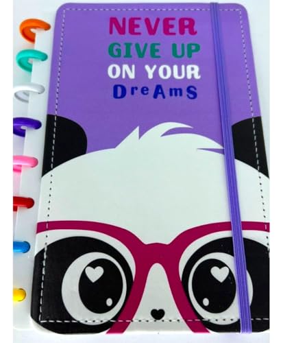 Caderno Inteligente Panda 80 Folhas A5 – Caderno de Disco | Agenda Inteligente com Capa Dura Persona