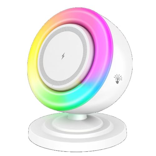 Haut-parleur Bluetooth avec chargeur magnétique sans fil et veilleuse RVB pour offrir